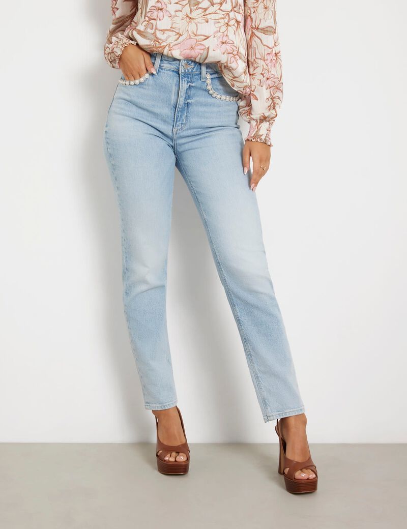 High rise mom denim pant