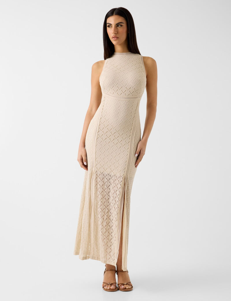 guess openwork long dress