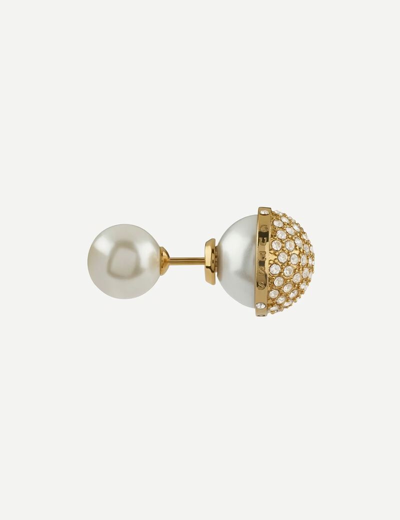 10Mm Mop Crys Piercing Earr