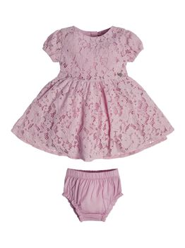 Lace Insert Dress And Panties Set