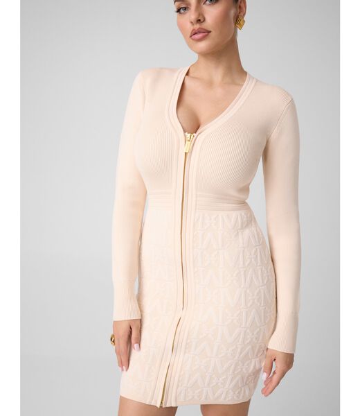 guess marciano full zip mini dress