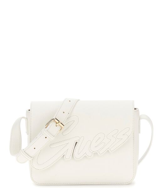 CROSSBODY FLAP BAG - PU TEXTURED-LEATHER-BEIGE/NATURALS
