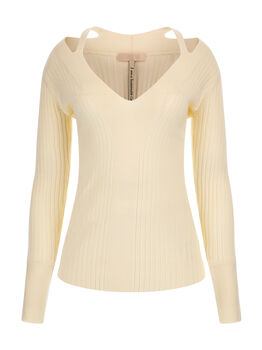 V Neck Viscose Blend Sweater