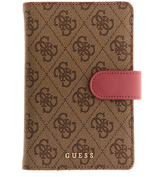 guess passport case with luggage tag