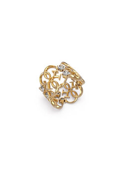 18Mm Multi 4G Logo Ring Yellow Gold