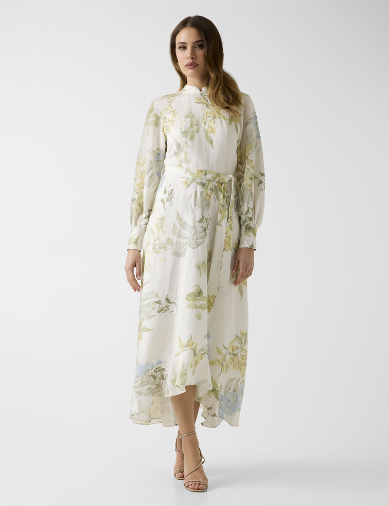 Miriam Belted Ls Maxi Dress