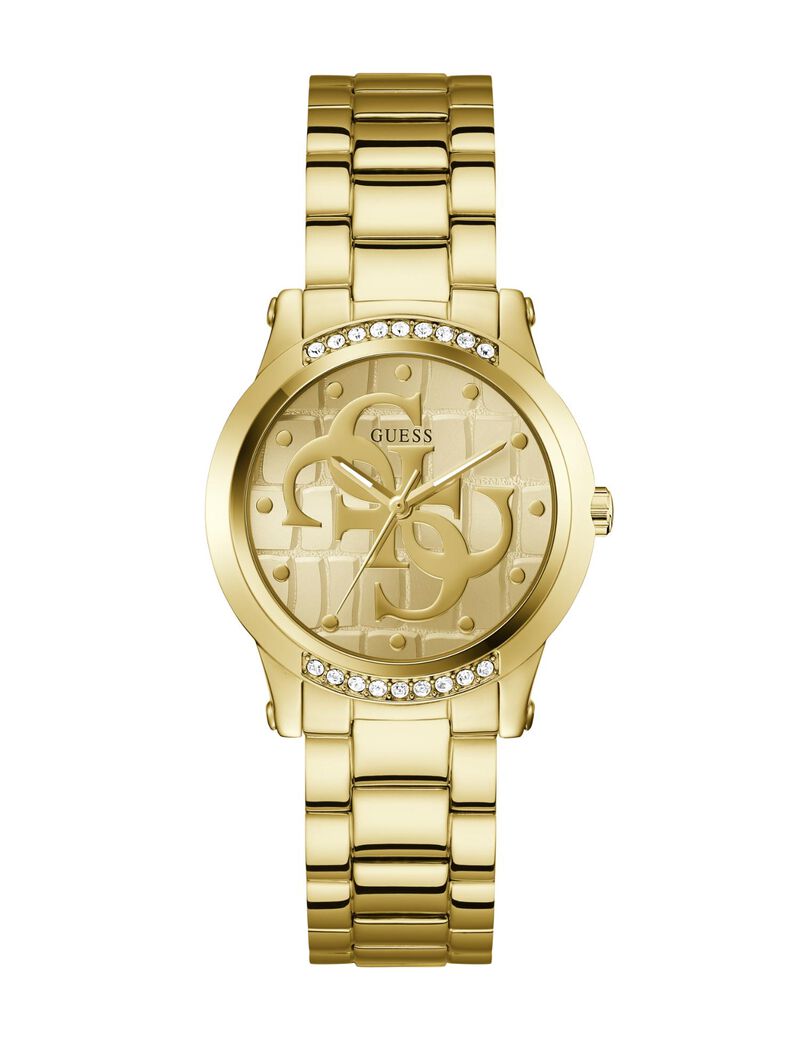 guess ladies gold tone analog watch