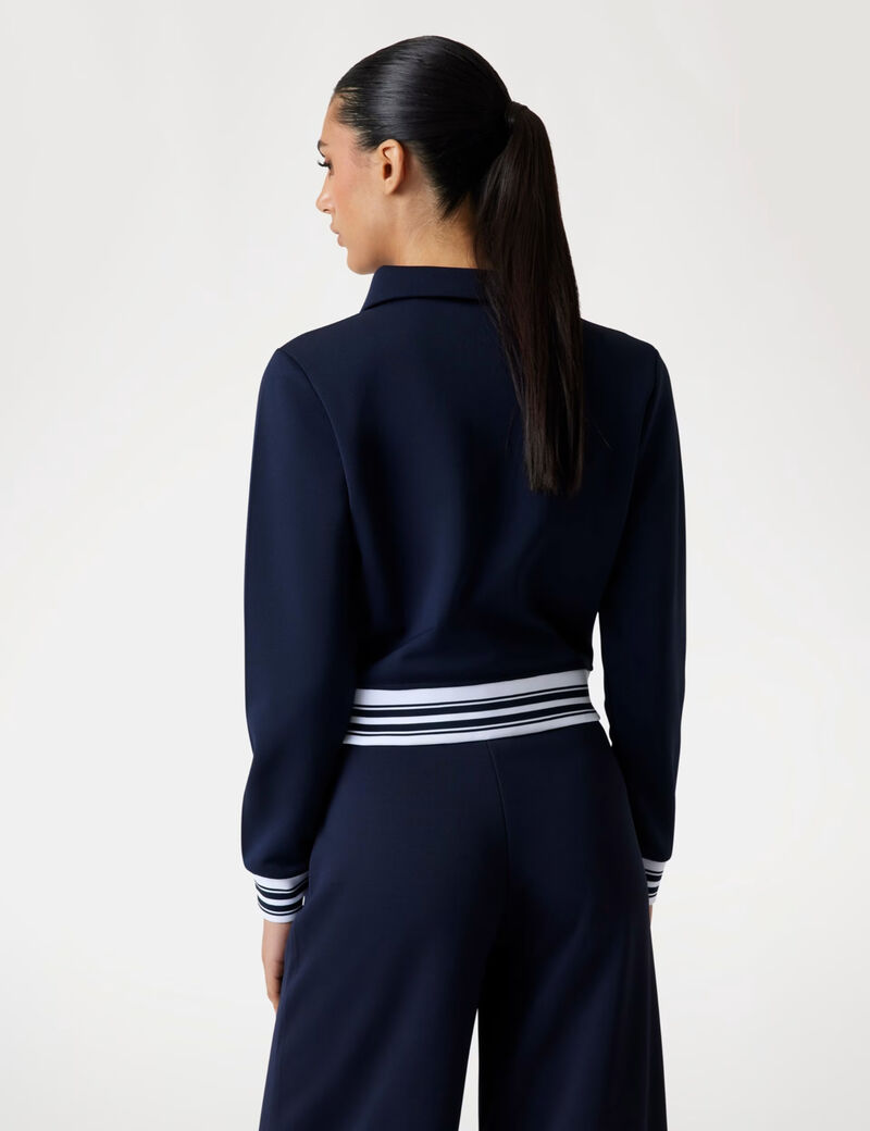 Zip-up logo sweatshirt