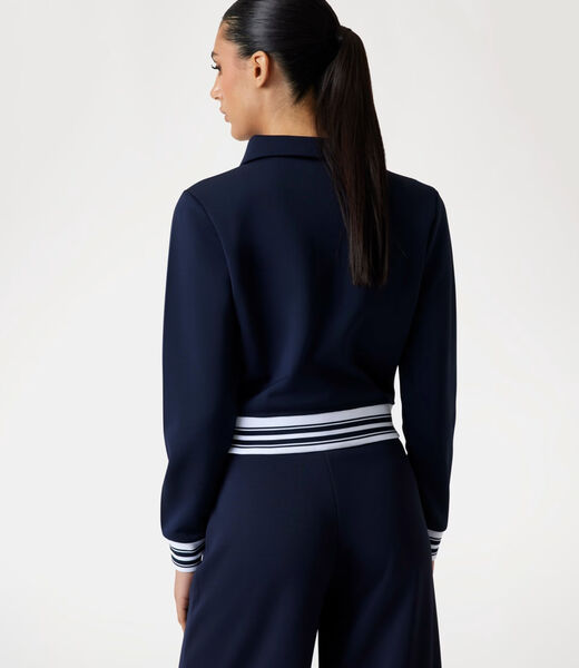 Zip-up logo sweatshirt