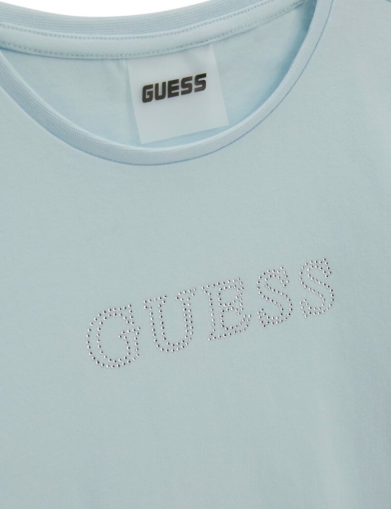 Front rhinestones logo t-shirt