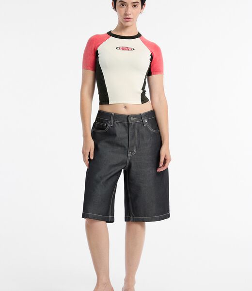 Cropped logo sweater