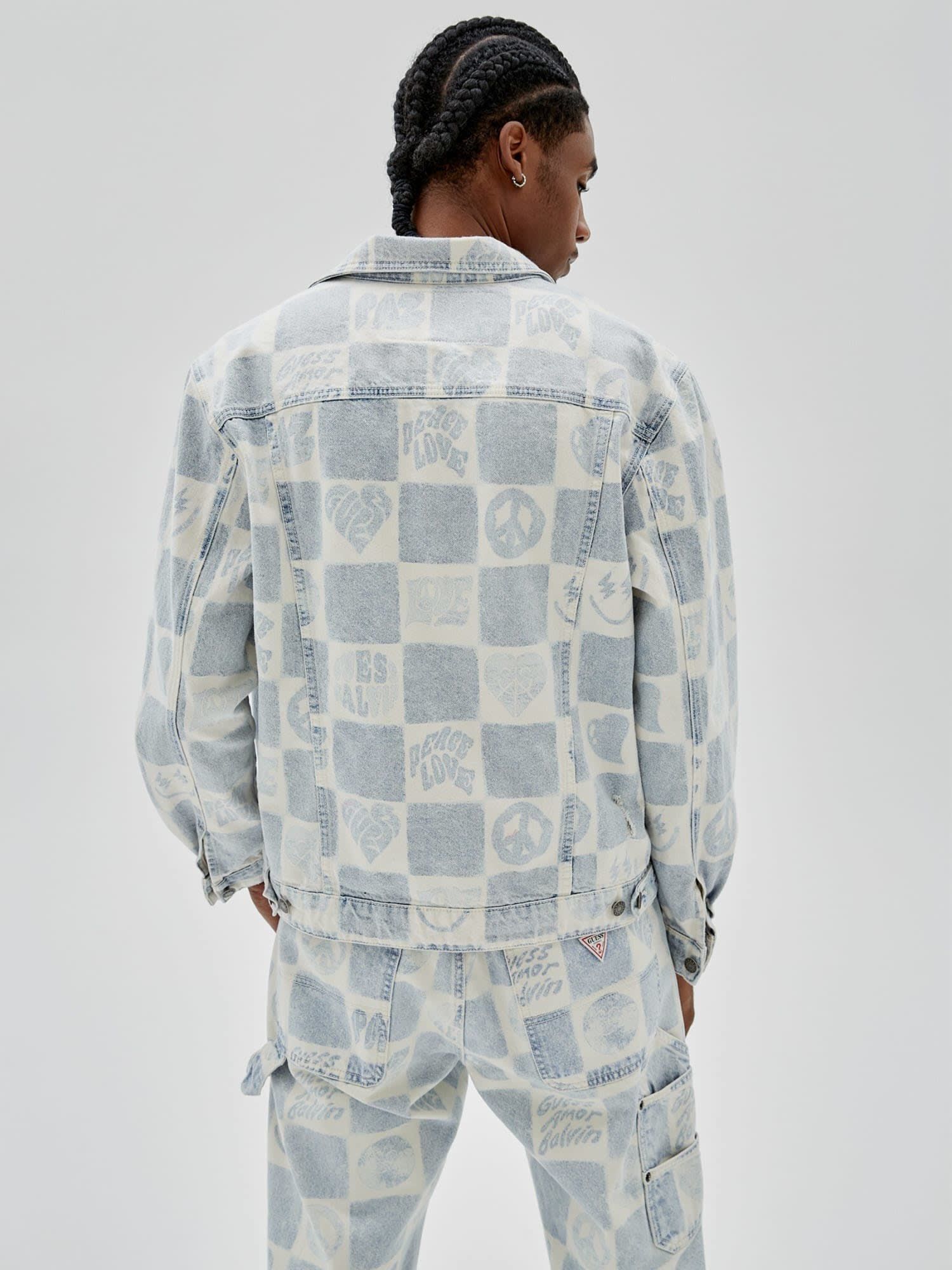 Shop GUESS Online J Balvin All Over Print Denim Jacket