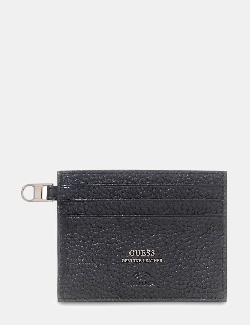 guess monaco leather card holder