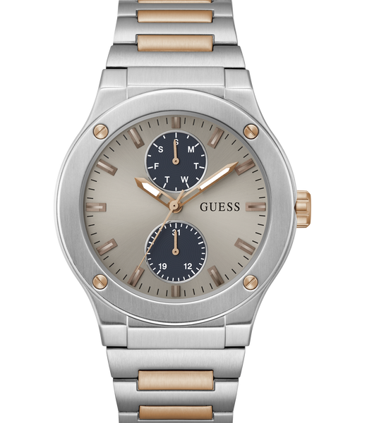 Mens 2-Tone Silver Tone Multi-function Watch