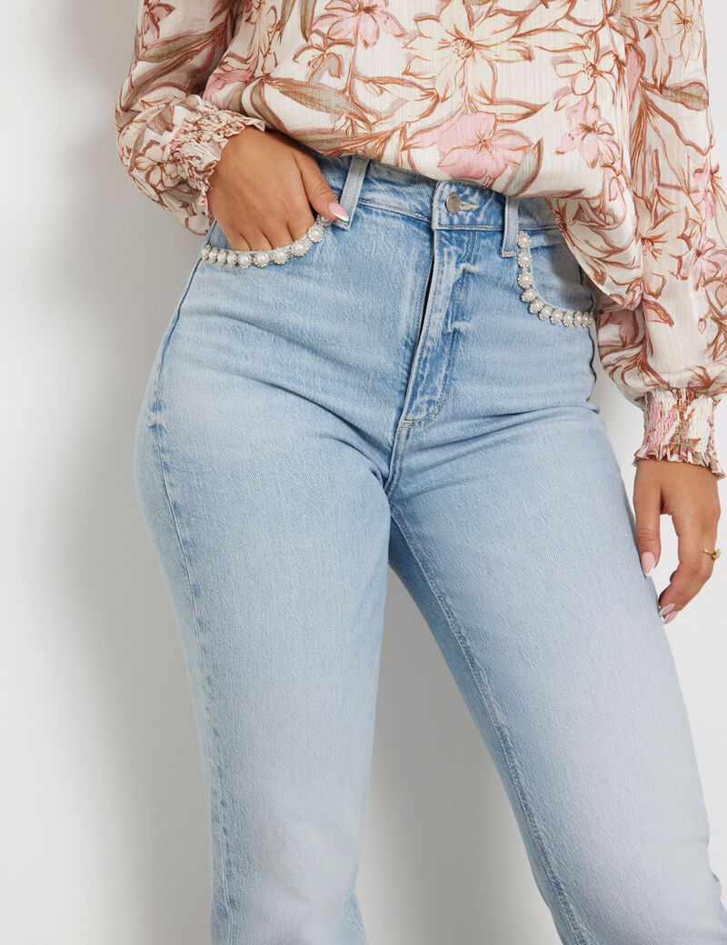 High rise mom denim pant