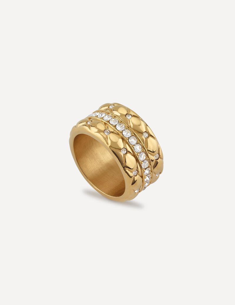 Matelasse Pave Band Ring