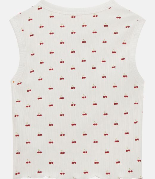 Cherry rib knit top