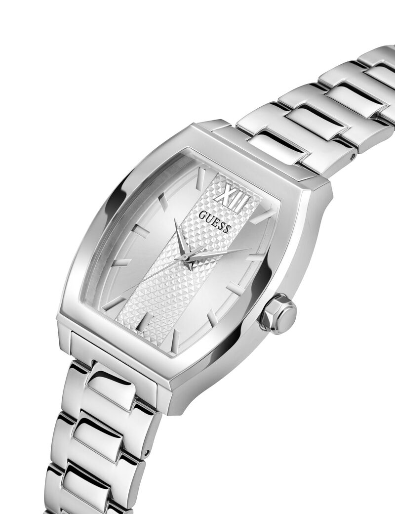 ساعة تناظرية من الفولاذ المقاوم للصدأ