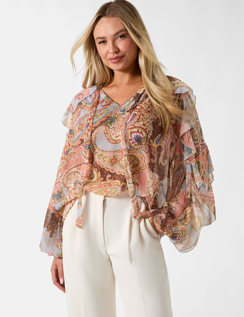 Paisley print blouse&nbsp;