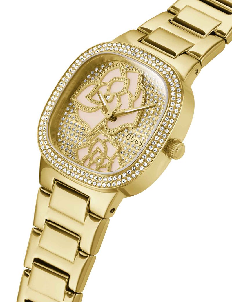Gold-Tone Rose Analog Watch
