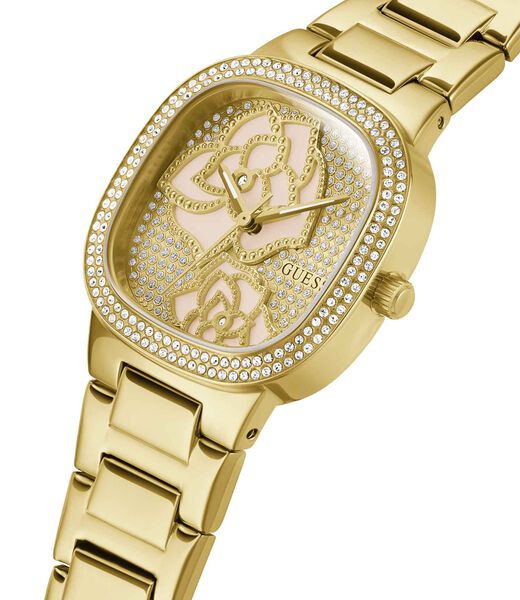 Gold-Tone Rose Analog Watch