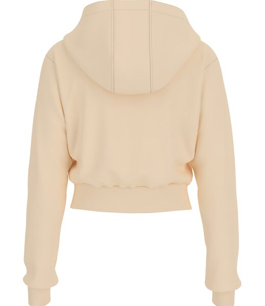 Logo rhinestones hoodie sweatshirt