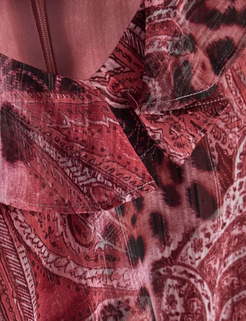 All Over Print Chiffon Dress
