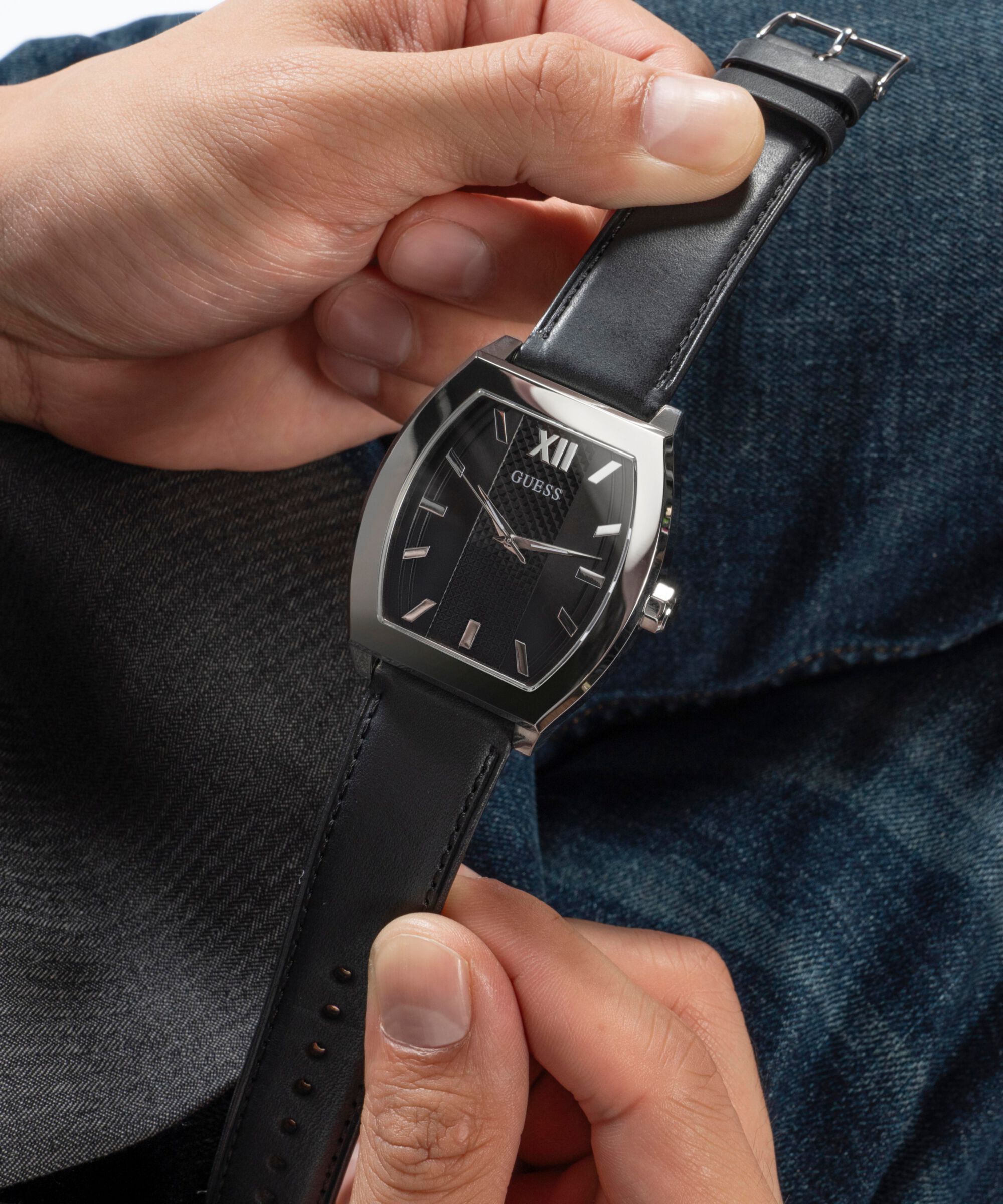 Guess genuine leather sale