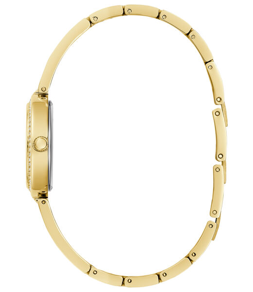 Ladies Yellow Gold Tone Round Analog Watch