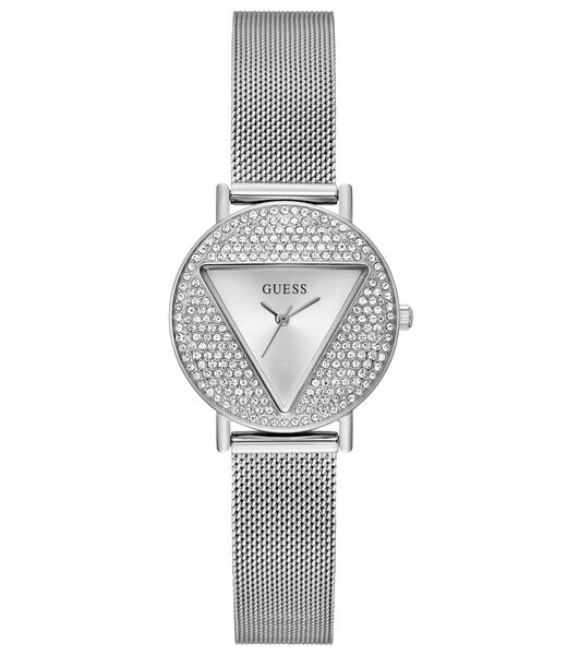 Silver Tone Quartz Analog Mesh Watch