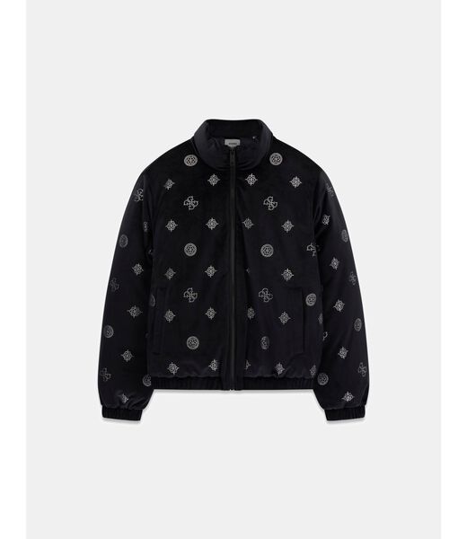 guess amalia allover peony puffer jacket