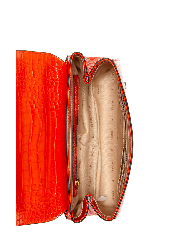 Katey Croc Shoulder Bag