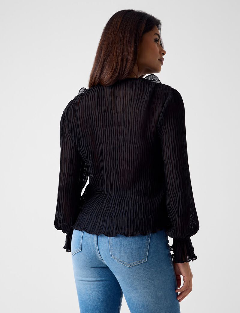 Chiffon ruffle blouse