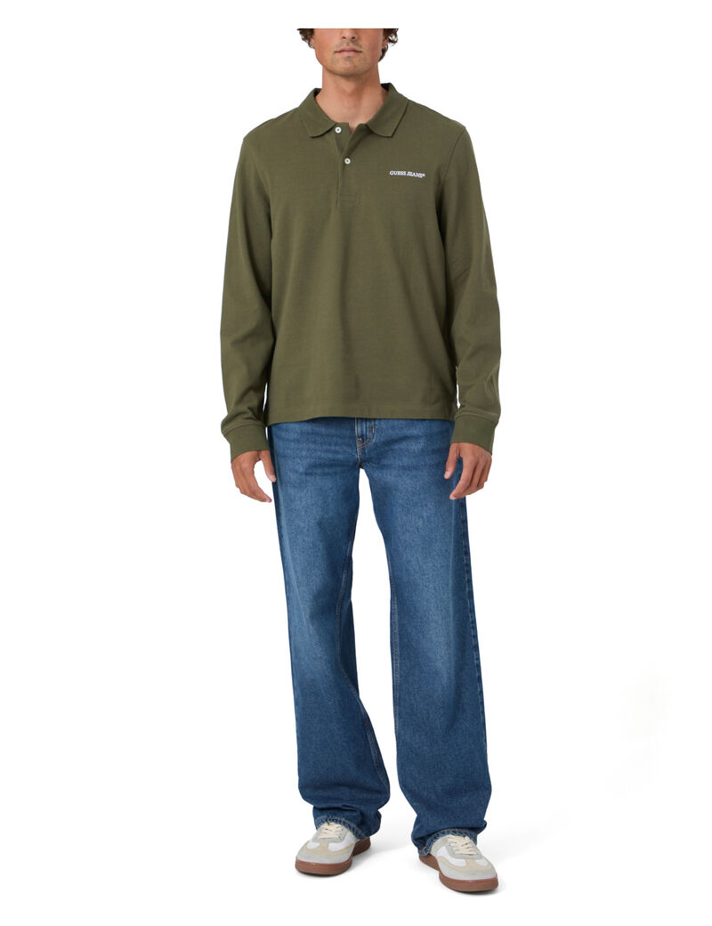 guess embroided logo polo