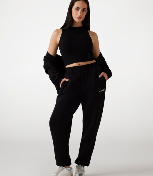 Rhinestone logo joggers