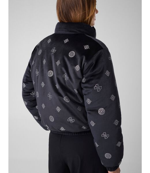 guess amalia allover peony puffer jacket