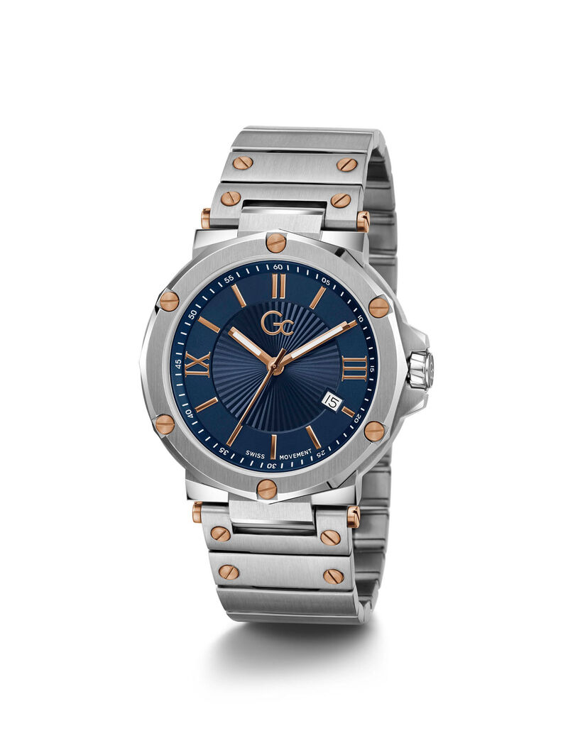 Gc Silver And Blue Ladies Watch