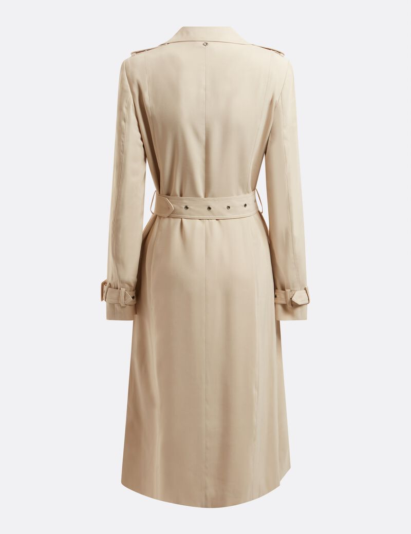 Viscose Blend Belted Trench