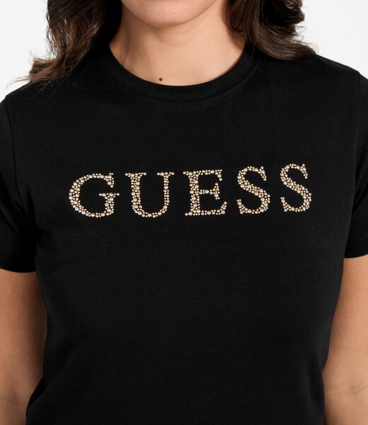 guess studded logo t shirt