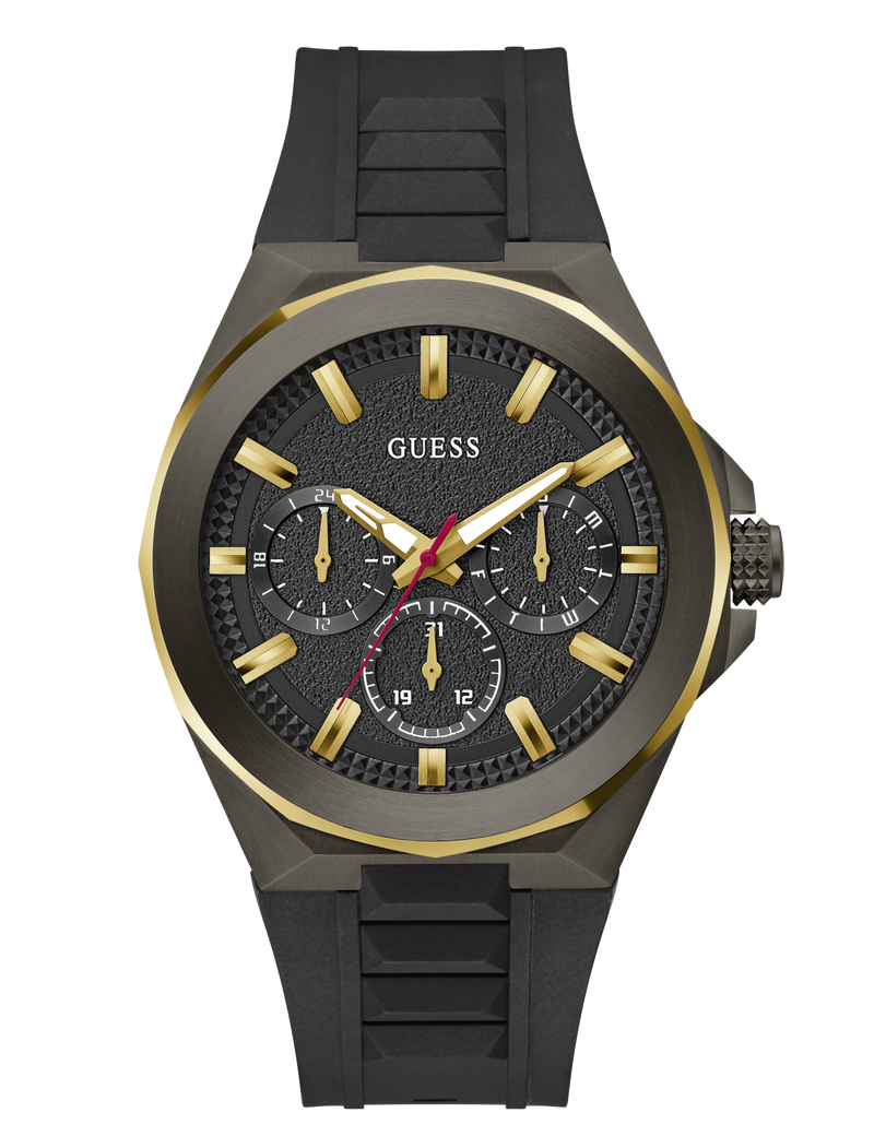 Mens Black 2-Tone Multi-function Watch
