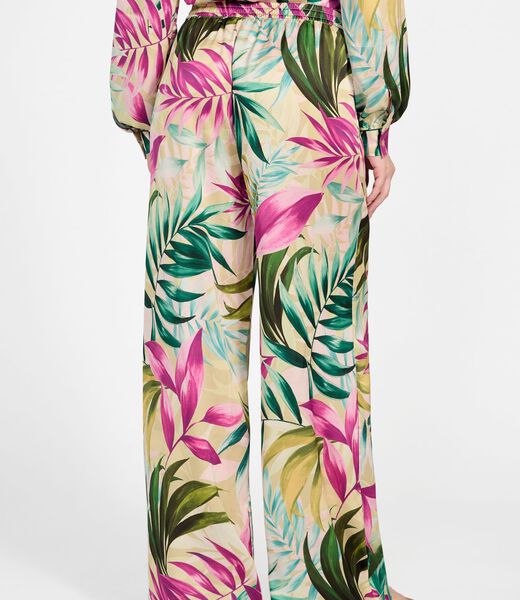 Wide leg satin pants