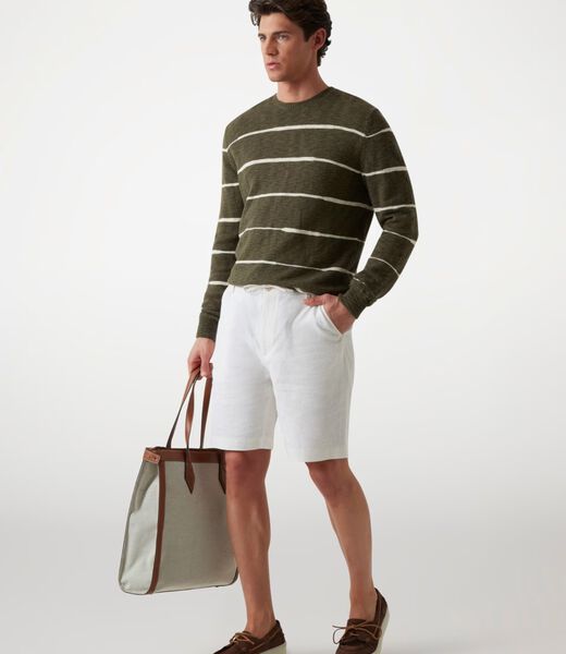 شورت من مزيج الكتان