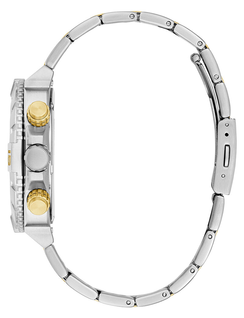 Mens 2-Tone Silver Tone Multi-function Watch