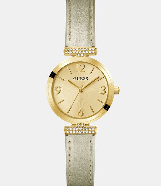 Metallic analogue watch