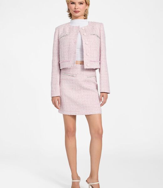 Wool-blend tweed jacket