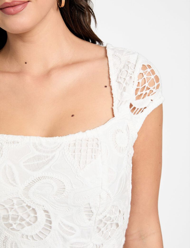 Embroidered corset top