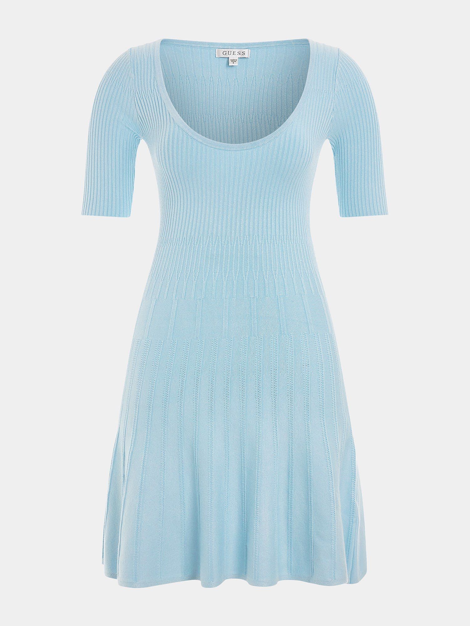 Shop GUESS Online Fit And Flare Sweater Dress
