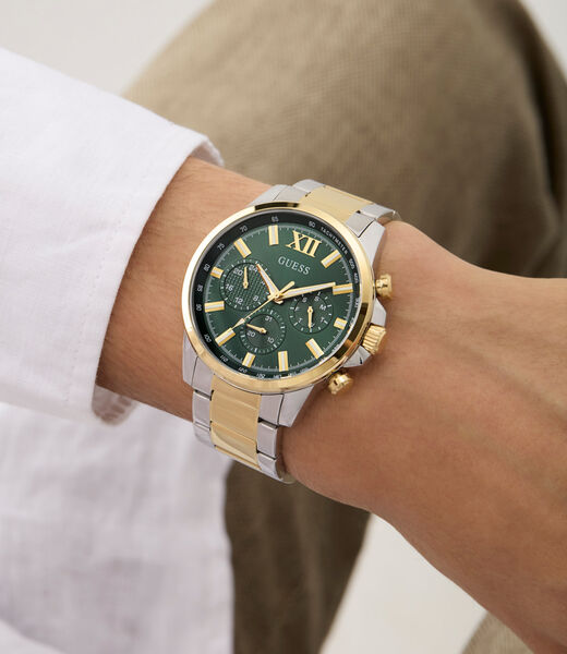 Mens 2-Tone Multi-function Watch