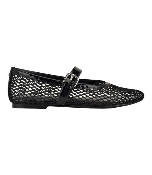 Paxey Mesh MaryJane Flat with Hook and Loop Closure