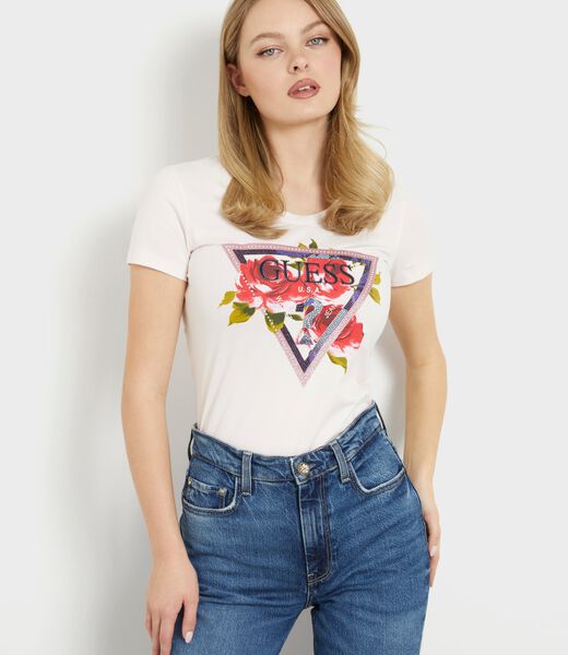 Flower Logo Stretch T-Shirt